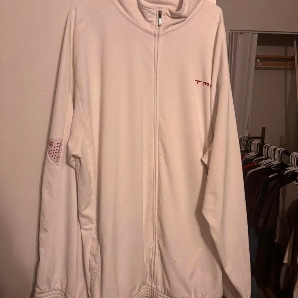 White Adidas Tmac jacket with red accents size XXL